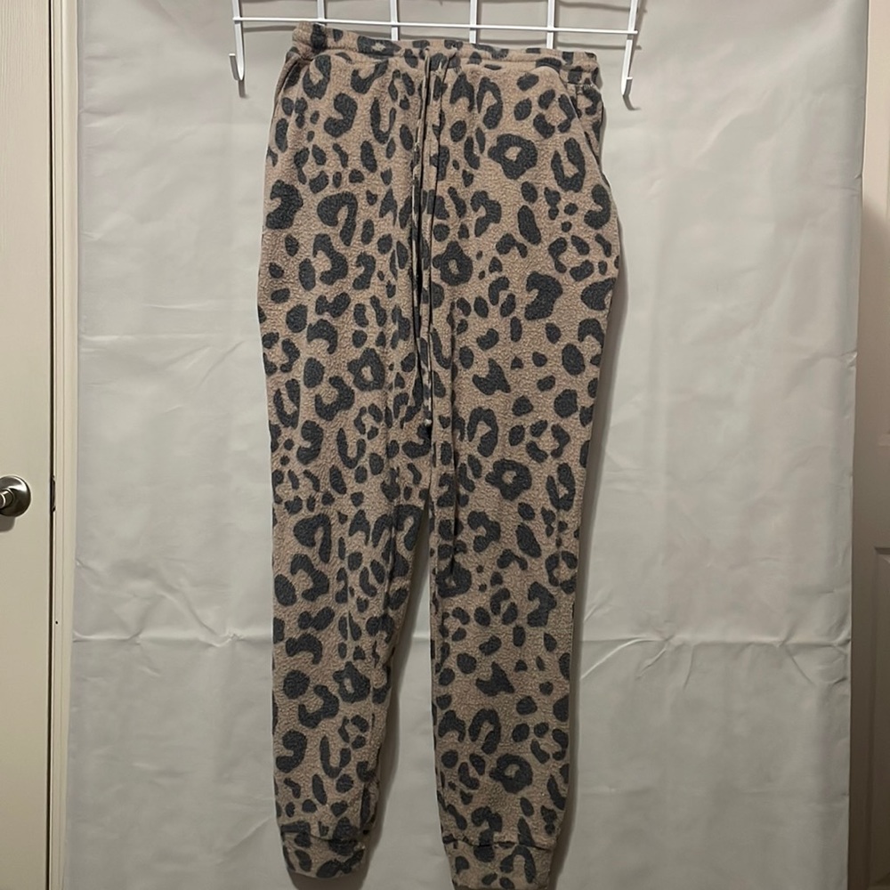 cheetah pants size small